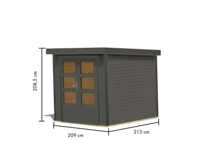 Hybrid-Gartenhaus Jupiter B terragrau/anthrazit Produktbild #3
