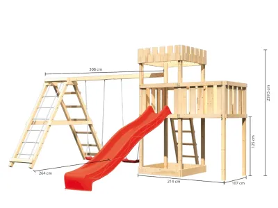 Spielturm Ritterburg Löwenherz SET naturbelassen Produktbild #8
