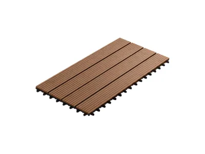 WPC-Terrassenfliese Braun geriffelt Produktbild #1