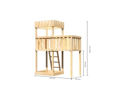 Spielturm Ritterburg Löwenherz SET naturbelassen Produktbild #3