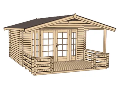 Gartenhaus 137 B Gr. 1 45 mm naturbelassen Produktbild #3