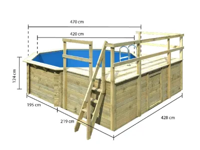 Holzpool 2 Set D naturbelassen Produktbild #6