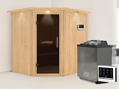 Sauna Systemsauna Siirin mit Dachkranz, inkl. 9 kW Bio-Ofen mit externer Steuerung Produktbild #18