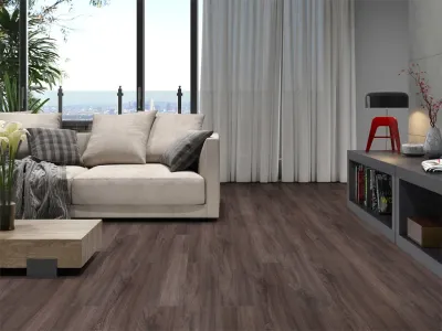 Designboden Plusnatura Eiche Lava dunkel Braun Landhausdiele inkl. Trittschalldämmung Produktbild #4