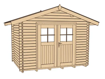 Gartenhaus Premium45 Gr. 1 45 mm naturbelassen Produktbild #3