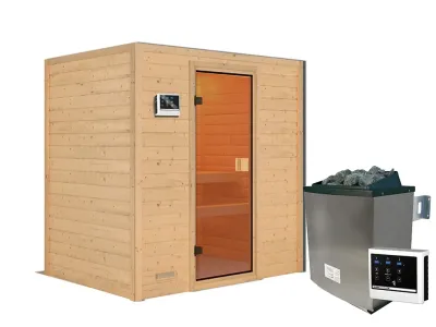 Sauna Massivholzsauna Selena, inkl. 9 kW Ofen mit externer Steuerung Produktbild #10