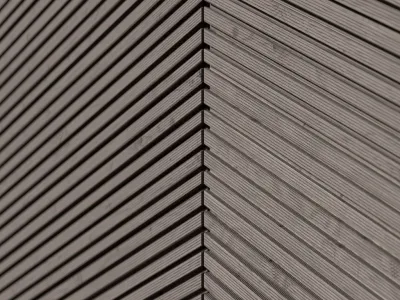 Fassadenverkleidung Thermokiefer hellgrau lasiert Triple-Rhombus Produktbild #4