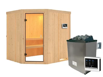 Sauna Systemsauna Bodo, inkl. 9 kW Ofen mit externer Steuerung Produktbild #12