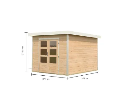 Hybrid-Gartenhaus Pluto A naturbelassen/weiß Produktbild #8