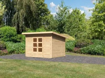 Gartenhaus Northeim 4 – mit naturbelassenem Holz Produktbild #1