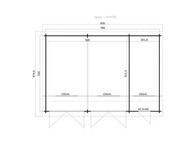 Garage Hawaii inkl. Schwingtor 44 mm carbongrau Produktbild #4