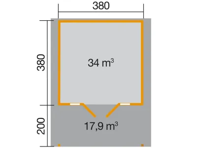 Gartenhaus 137 A Gr. 2 45 mm naturbelassen Produktbild #2
