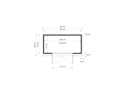 Gartenhaus Lenn 2 19 mm natur Produktbild #3