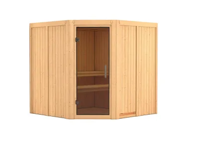 Systemsauna Jarin graphit Ganzglastür Produktbild #8