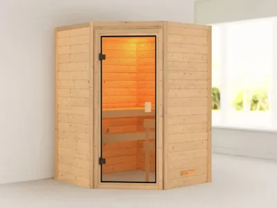 Sauna Antonia mit bronzierter Glastür Produktbild #1