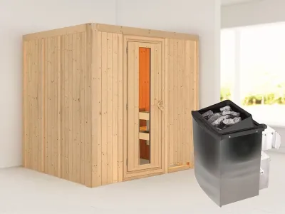 Sauna Systemsauna Sodin, inkl. 9 kW Ofen mit integrierter Steuerung Produktbild #4