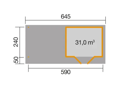 Gartenhaus Designhaus 126 B Gr. 1 28 mm anthrazit Produktbild #3