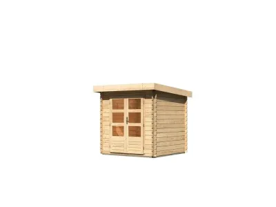 Gartenhaus Blockbohlenhaus Bastrup 2 28 mm naturbelassen Produktbild #4
