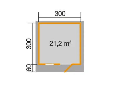 Gartenhaus Blockbohlenhaus 131 Gr. 3 45 mm naturbelassen Produktbild #3