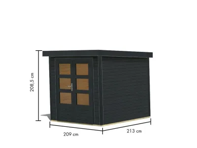 Hybrid-Gartenhaus Jupiter C anthrazit/anthrazit Produktbild #8