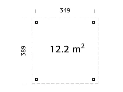 Pavillon Lucy 12,2 m² grau tauchimprägniert Produktbild #4