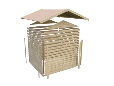 Verkaufshaus 1 naturbelassen Produktbild #3
