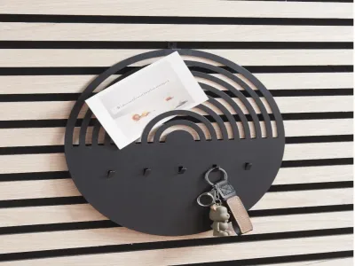 Magnettafel rund für Akustikpaneele Mattschwarz Produktbild #3