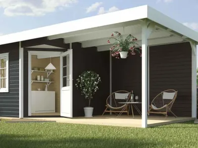 Gartenhaus Designhaus 213 Plus B Gr. 1 anthrazit Produktbild #1