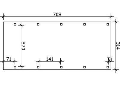 Einzelcarport Friesland Produktbild #3