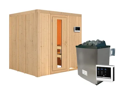 Sauna Systemsauna Sodin, inkl. 9 kW Ofen mit externer Steuerung Produktbild #8