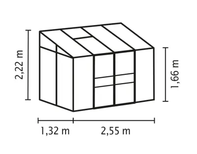 Gewächshaus Ida 3300 HKP 4 mm 3,3 m², dunkelgrün Produktbild #2