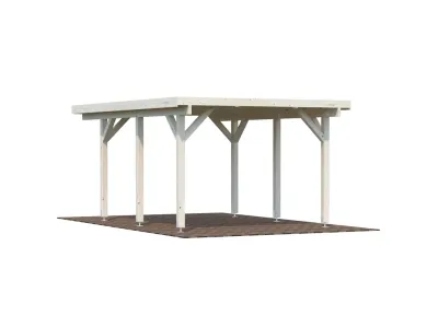 Carport Karl 11,7 m² transparent tauchimprägniert Produktbild #1