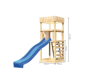 Spielturm Ritterburg Löwenherz SET naturbelassen Produktbild #10