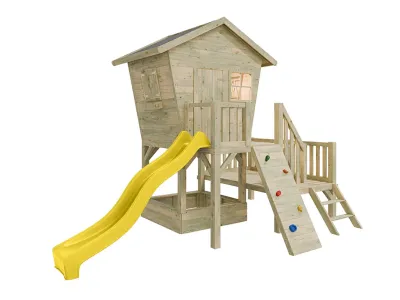 Stelzenhaus Big Birdy KDI inkl. Rutsche gelb Produktbild #4