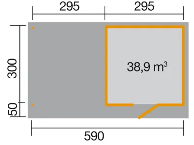 Gartenhaus Designhaus wekaLine 172 B Gr. 3 28 mm naturbelassen Produktbild #2