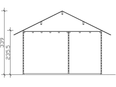 Gartenhaus Blockbohlenhaus Esbjerg 2 45 mm naturbelassen Produktbild #4
