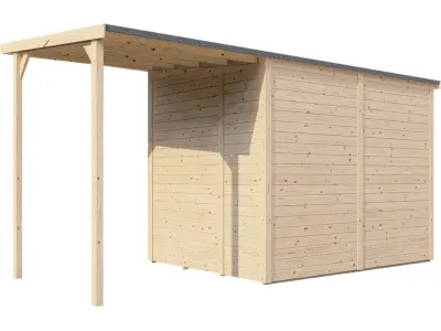 Gartenhaus Marksburg 3 mit Anbau natur Produktbild #6