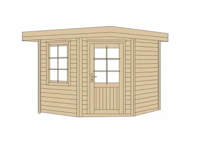 Gartenhaus Designhaus 213 Plus Gr. 1 natur Produktbild #3