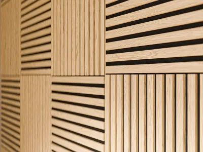 Akustikpaneele Dekor-Wandpaneele Quadrado Light Oak geölt Produktbild #3
