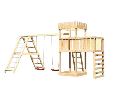 Spielturm Ritterburg Löwenherz SET naturbelassen Produktbild #6