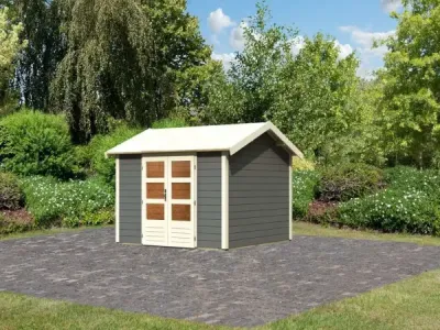 Gartenhaus Theres 7 28 mm terragrau Produktbild #1