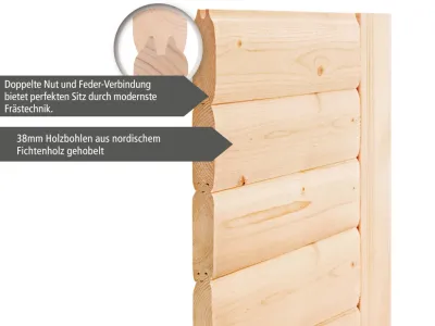 Sauna Fasshaus 3 38 mm naturbelassen Produktbild #6