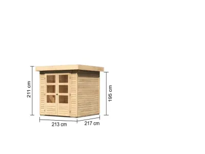 Gartenhaus Askola 2 19 mm naturbelassen Produktbild #3
