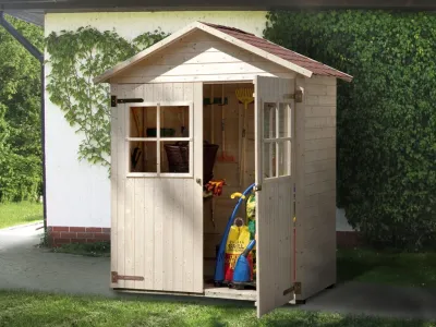 Garten--Terrassenschrank 357 14 mm naturbelassen Produktbild #1