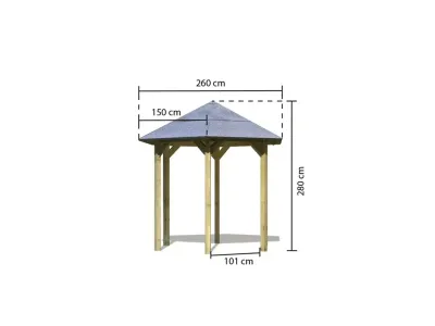 Pavillon SPARSET Lissabon ECO, inkl. Dachschindeln Produktbild #6