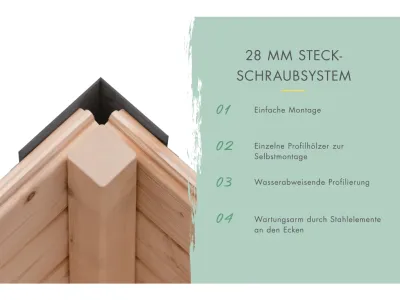 Gartenhaus Pluto 7 28 mm Produktbild #4