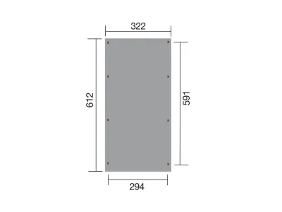 Carport Flachdach Einzelcarport 617 Gr. 2 Produktbild #3