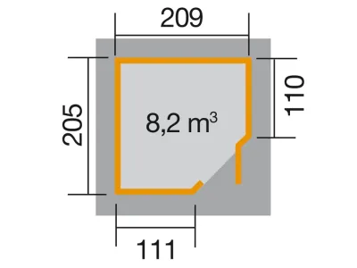 Gerätehaus 229 Gr. 1 21 mm anthrazit Produktbild #2