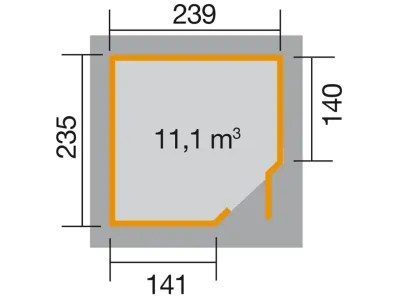 Gerätehaus 229 Gr. 2 21 mm grau Produktbild #2