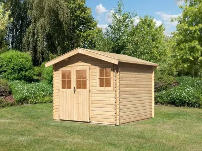 Gartenhaus Blockbohlenhaus Felsenau 3 38 mm naturbelassen Produktbild #6